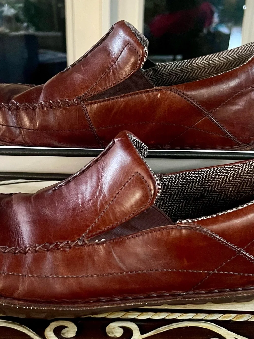 Patagonia Pau Walnut Leather Slip on Loafers